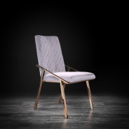 Nolan Rose Gold /Gray Dining Chair By Roberto Grassie