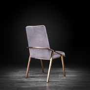 Nolan Rose Gold /Gray Dining Chair By Roberto Grassie