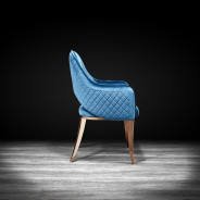 Alegra Rose Gold Dining Chair By Roberto Grassie