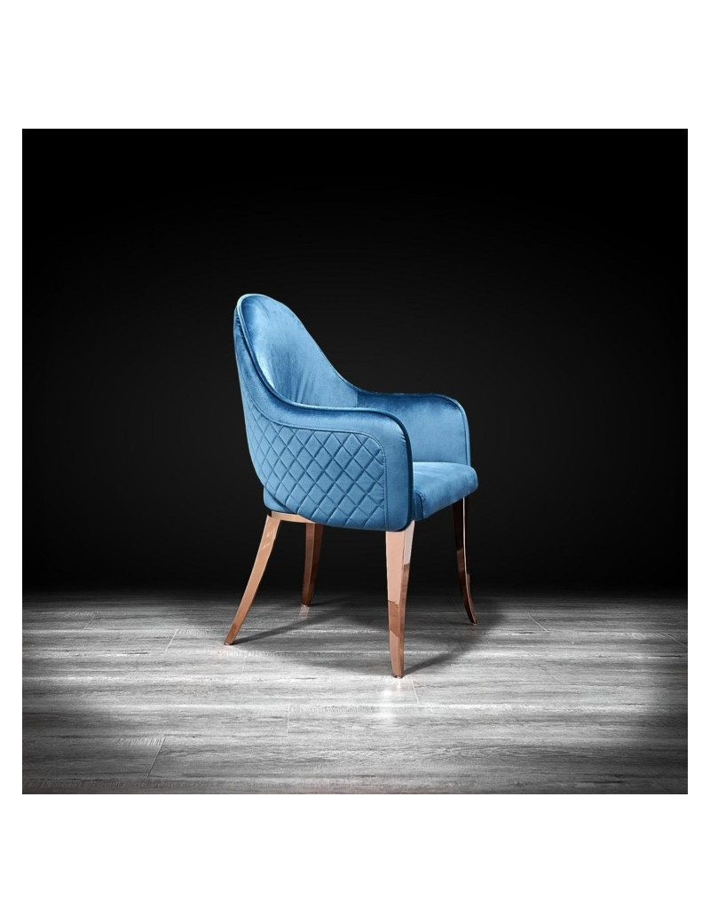 Alegra Rose Gold Dining Chair By Roberto Grassie