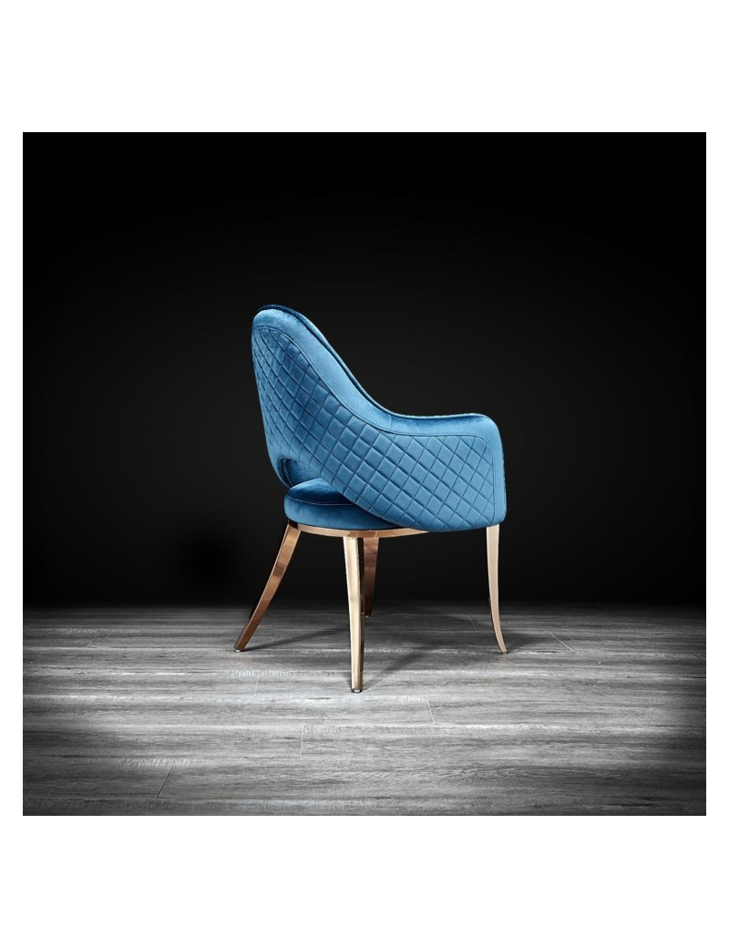 Alegra Rose Gold Dining Chair By Roberto Grassie