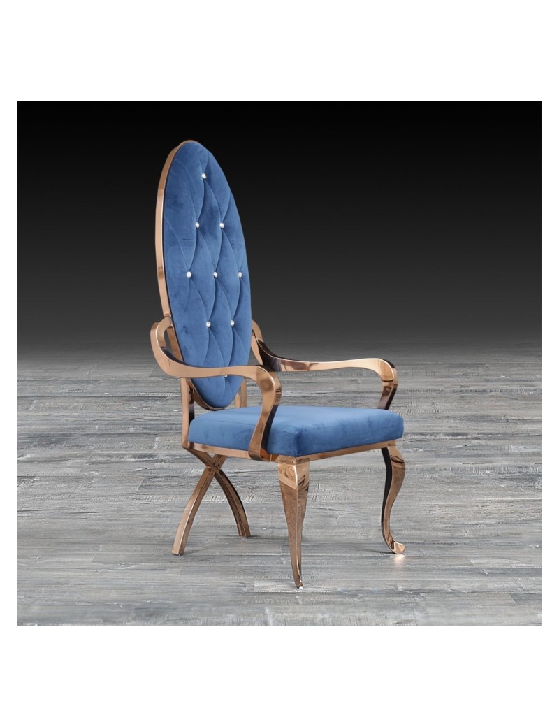 Wonderland Rose Gold Dining Chair By Roberto Grassie