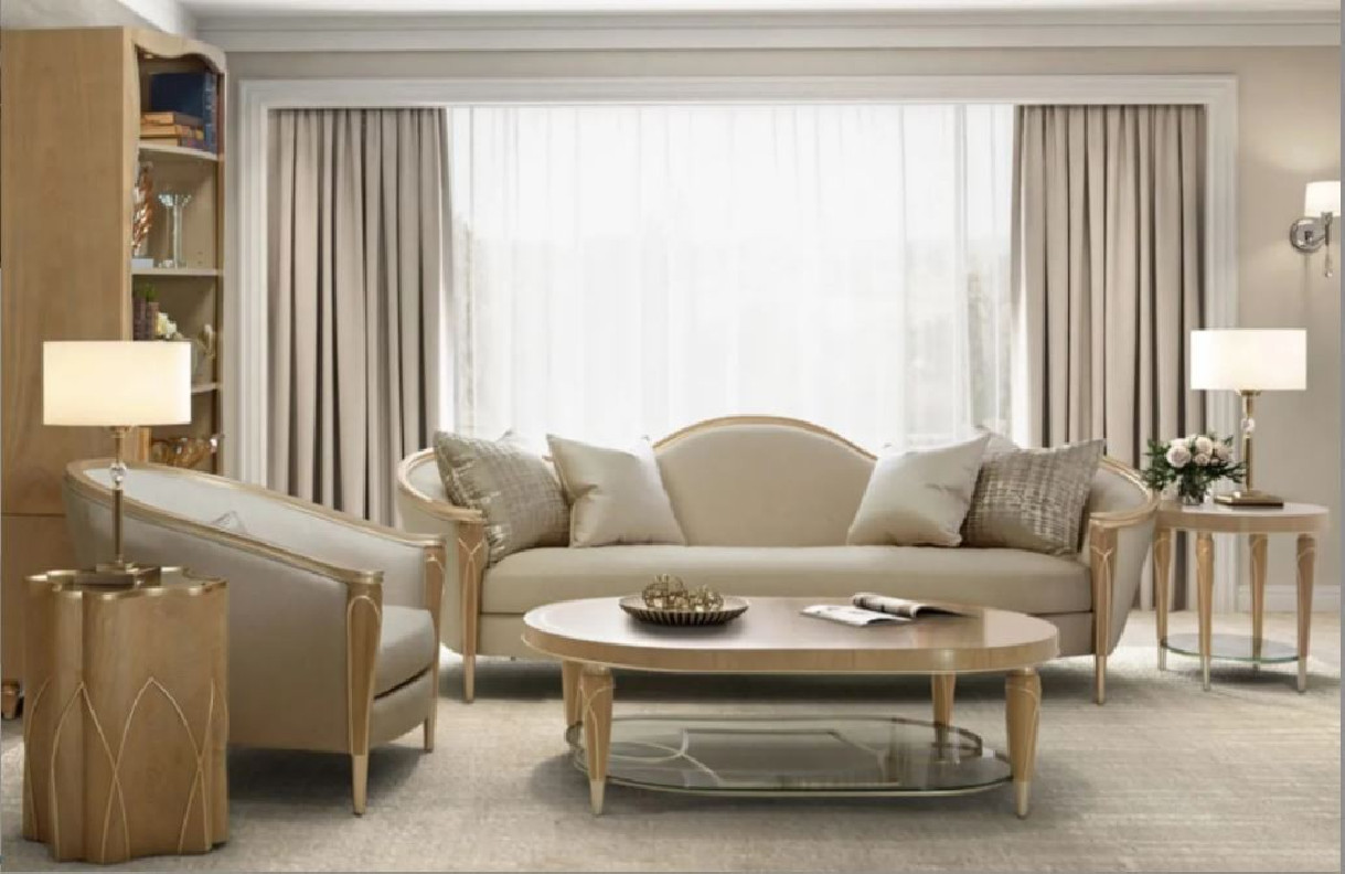 Sofa Villa Cherie  Caramel Collection By Michael Amini N9008815-PEARL-134