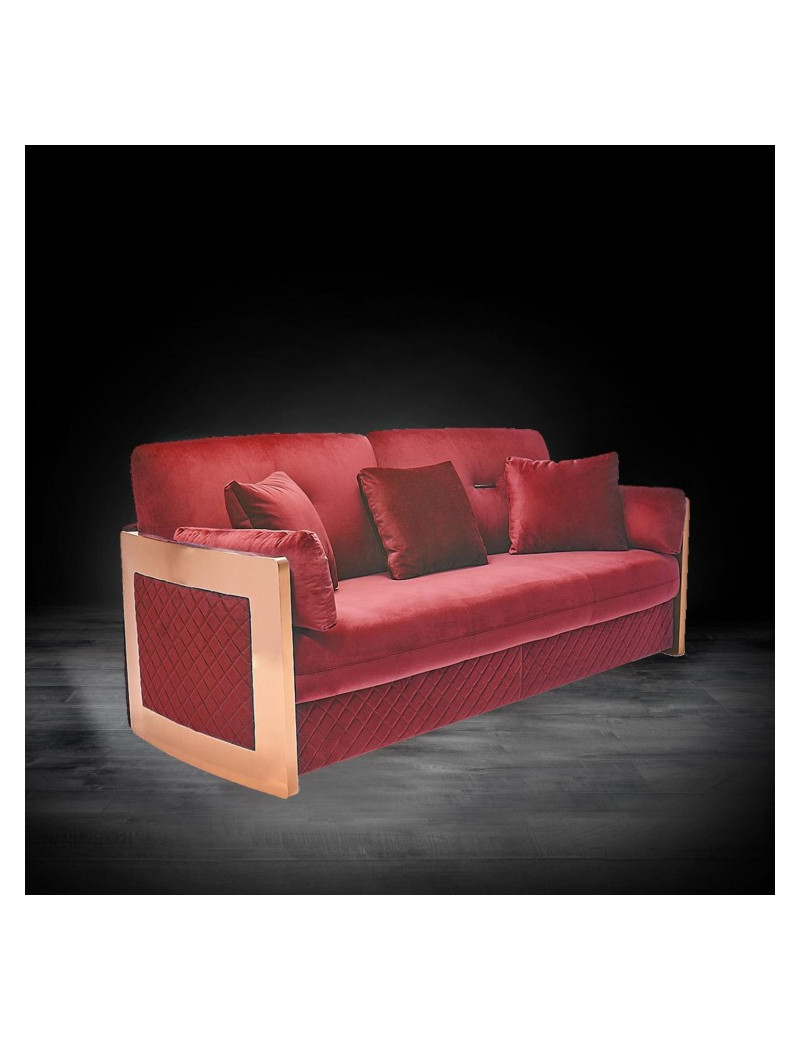 Adagio Rose Gold / Burgundy 2 Pc Sofa Set By Roberto Grassie