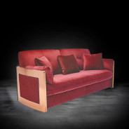Adagio Rose Gold / Burgundy 2 Pc Sofa Set By Roberto Grassie