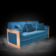 Adagio Rose Gold / Dark Blue 2 Pc Sofa Set By Roberto Grassie