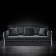 Adagio Silver 2 Pc Sofa Set | Black By Roberto Grassie