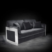 Adagio Silver 2 Pc Sofa Set | Black By Roberto Grassie