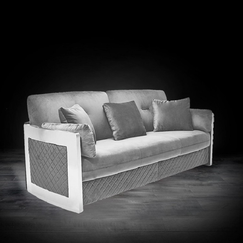 Adagio Silver / Gray 2 Pc Sofa Set By Roberto Grassie