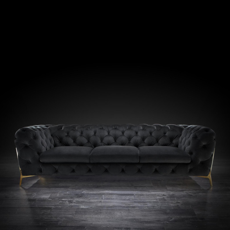 Regina Black 2 Pc Sofa Set By Roberto Grassie