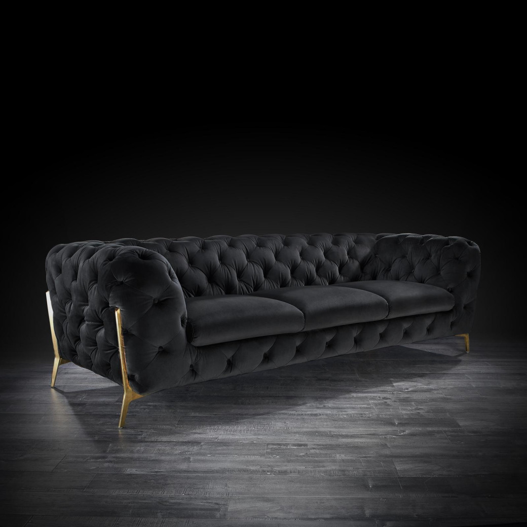 Regina Black 2 Pc Sofa Set By Roberto Grassie