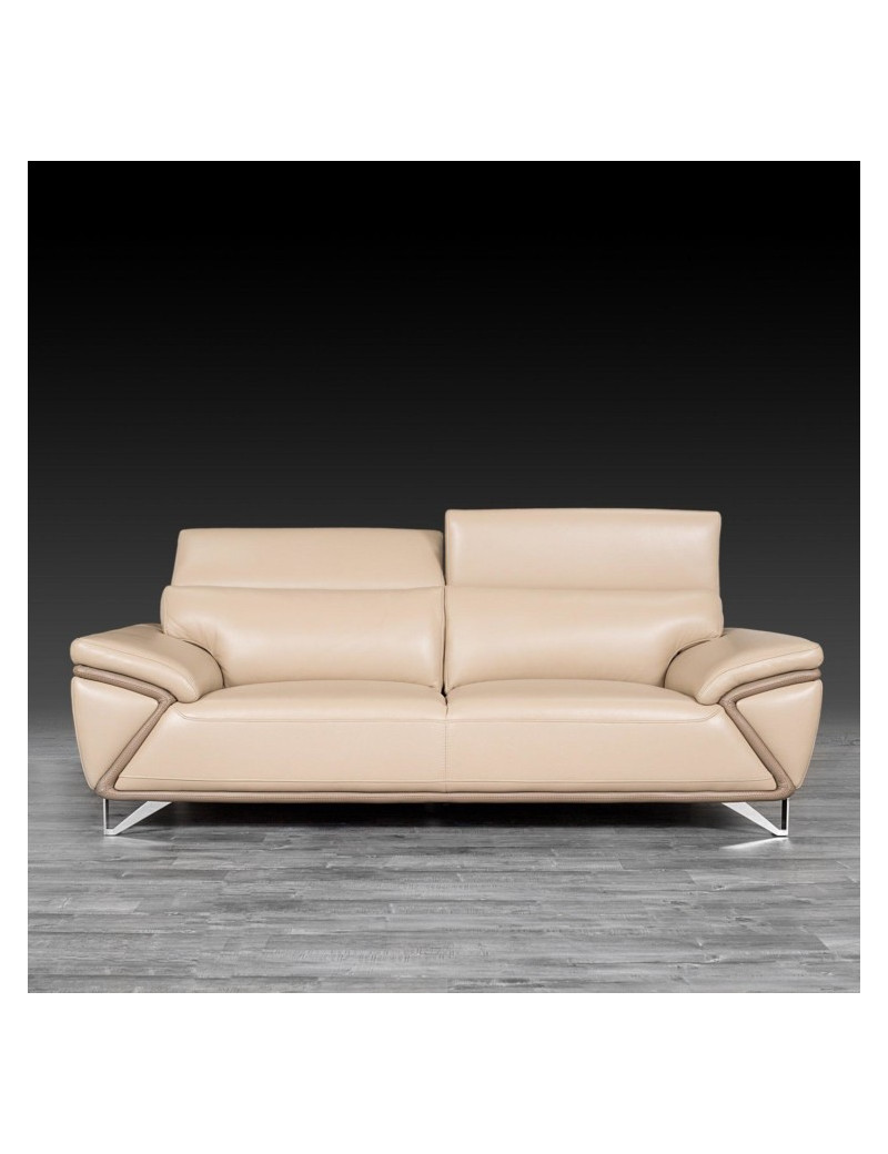 Dante Top Grain Beige Leather 2 Pc Sofa & Loveseat By Roberto Grassie