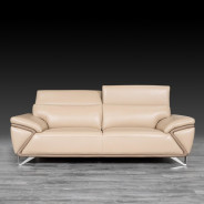 Dante Top Grain Beige Leather 2 Pc Sofa & Loveseat By Roberto Grassie