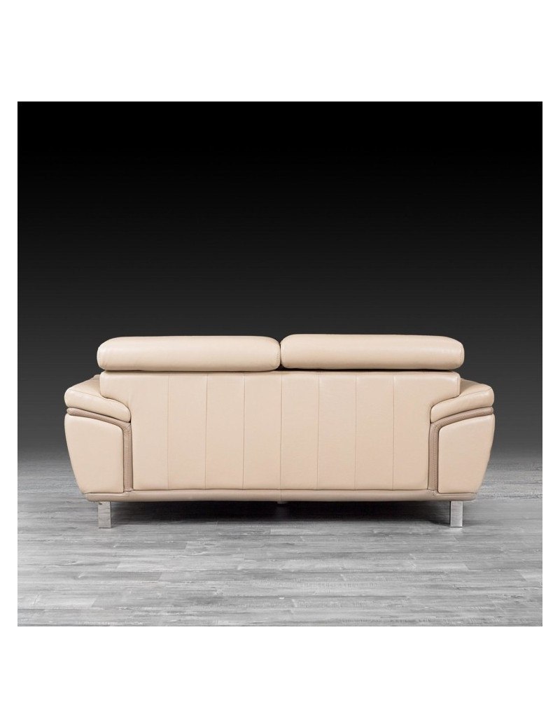 Dante Top Grain Beige Leather 2 Pc Sofa & Loveseat By Roberto Grassie