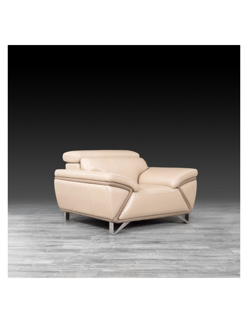 Dante Top Grain Beige Leather 2 Pc Sofa & Loveseat By Roberto Grassie