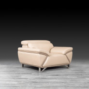Dante Top Grain Beige Leather 2 Pc Sofa & Loveseat By Roberto Grassie