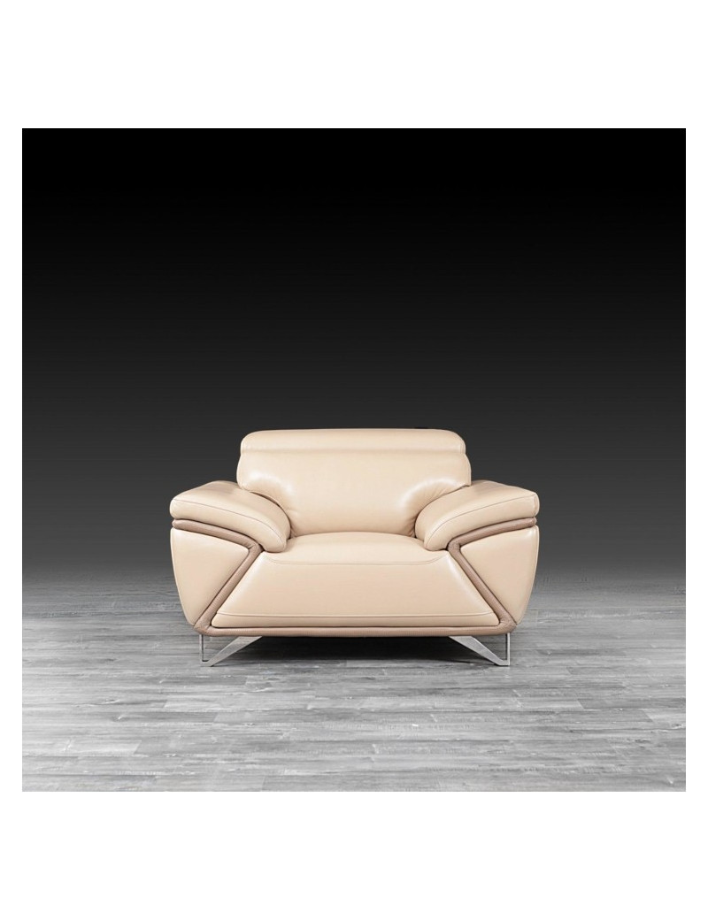 Dante Top Grain Beige Leather 2 Pc Sofa & Loveseat By Roberto Grassie