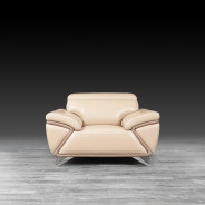 Dante Top Grain Beige Leather 2 Pc Sofa & Loveseat By Roberto Grassie