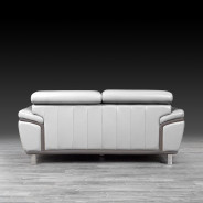 Dante Top Grain Light Gray Leather 2 Pc Sofa & Loveseat By Roberto Grassie