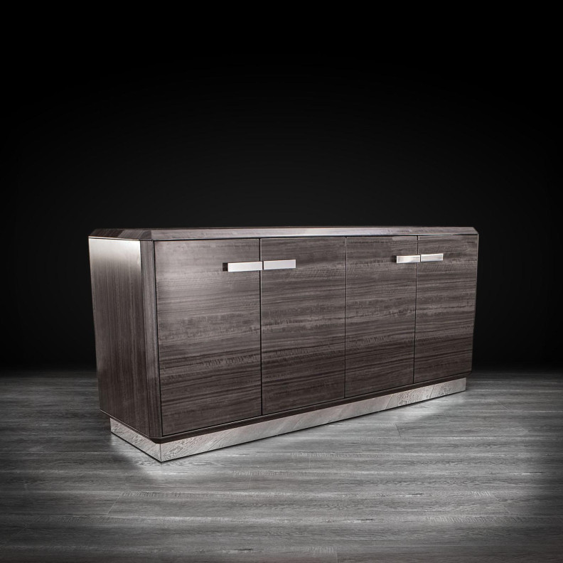 St Tropez Gray High Gloss Lacquer Buffet By Roberto Grassie