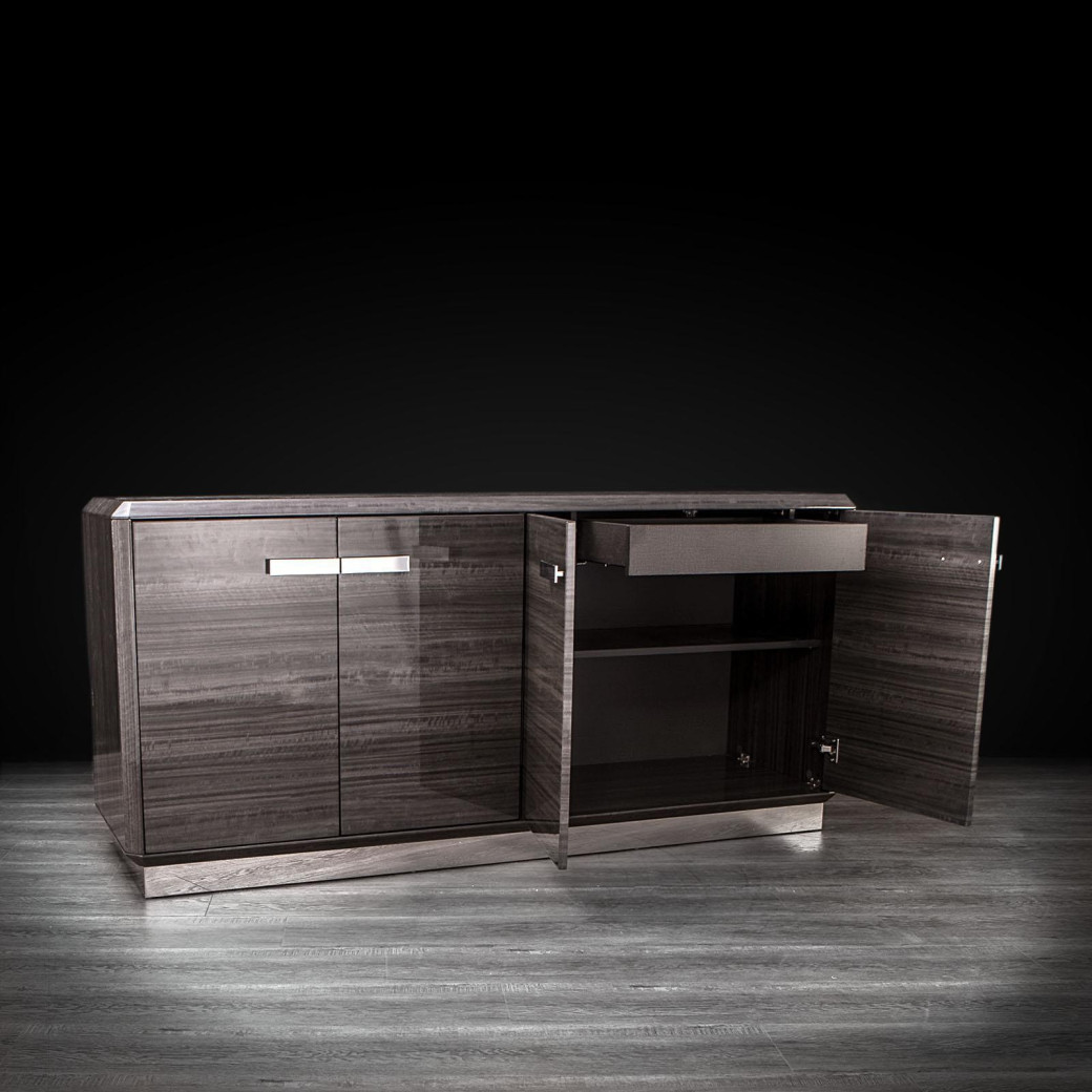 St Tropez Gray High Gloss Lacquer Buffet By Roberto Grassie