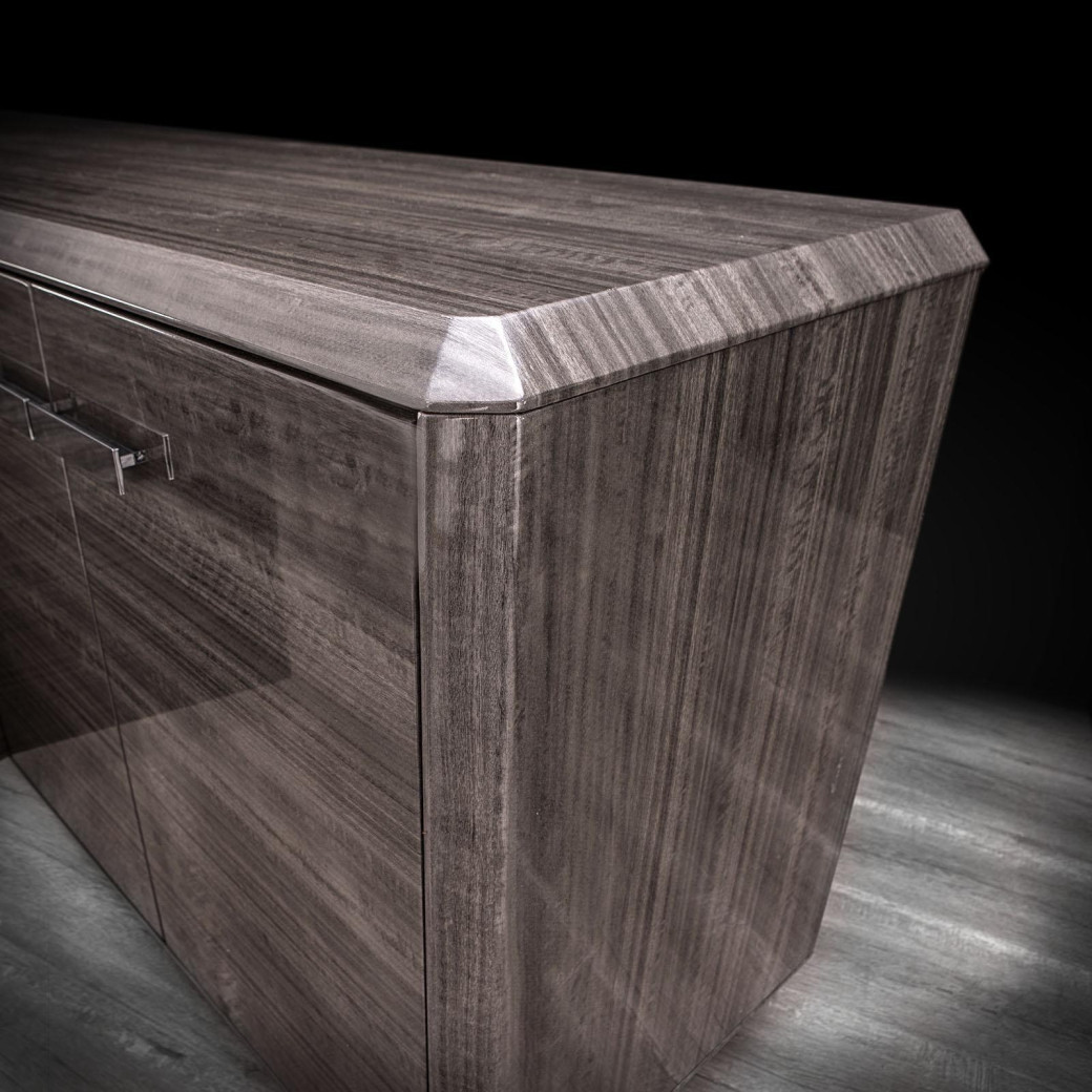 St Tropez Gray High Gloss Lacquer Buffet By Roberto Grassie