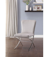 71280 7PC Dining Set  Mirrored Faux Diamonds & Clear Glass Top Noralie Collection by Acme Furniture