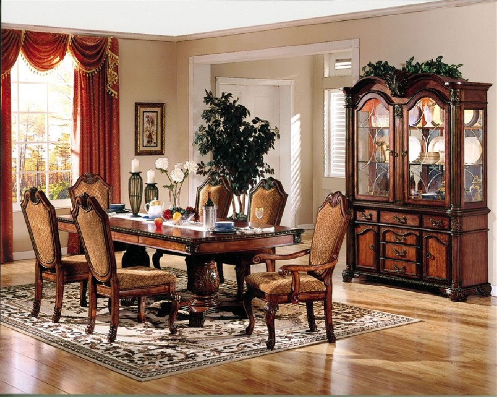 04075 7PC Dining Set Chateau De Ville Espresso Finish By Acme Furniture