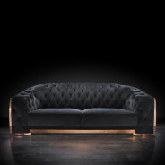 Massimo Collection Living Room in Rose Gold & Black Modern elegant exclusive By Roberto Grassie