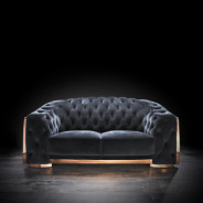 Massimo Collection Living Room in Rose Gold & Black Modern elegant exclusive By Roberto Grassie