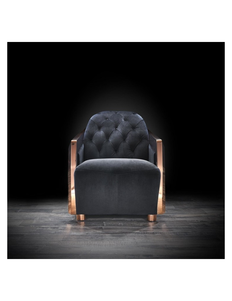 Massimo Collection Living Room in Rose Gold & Black Modern elegant exclusive By Roberto Grassie