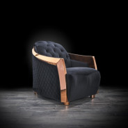 Massimo Collection Living Room in Rose Gold & Black Modern elegant exclusive By Roberto Grassie