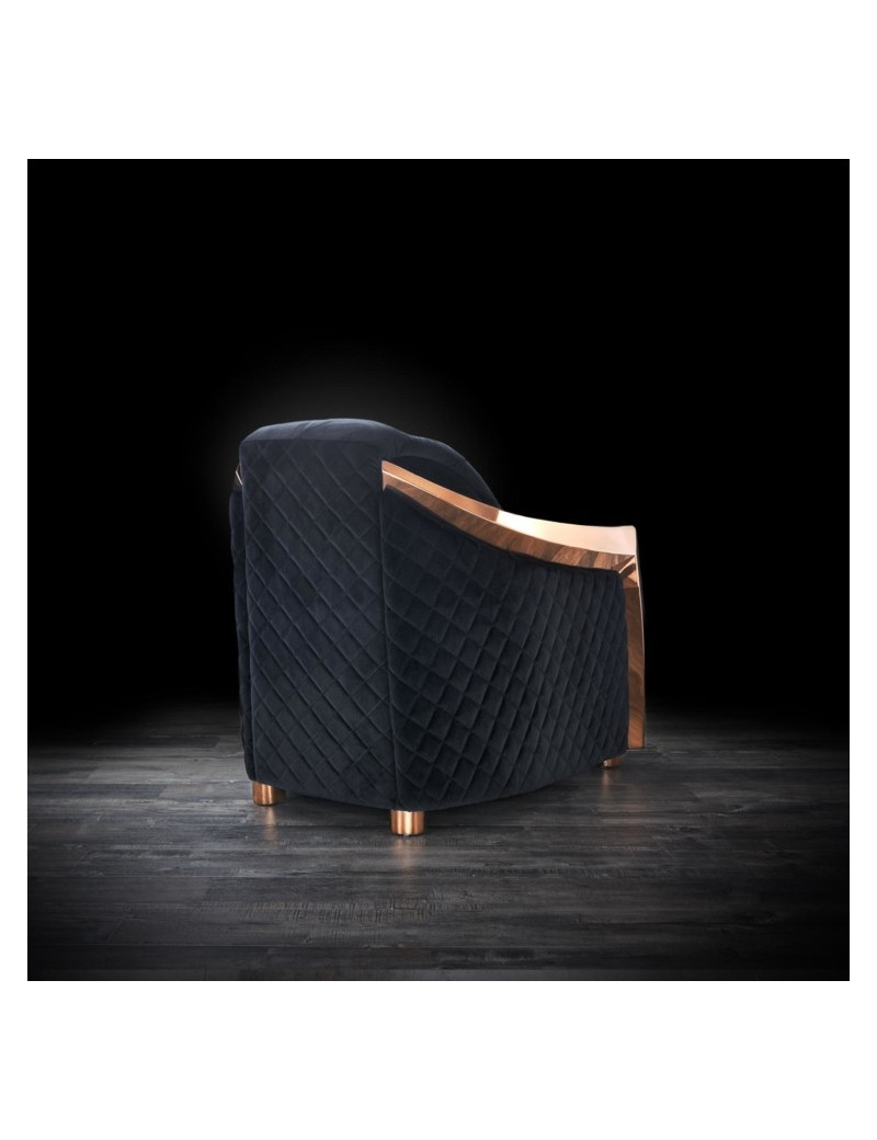 Massimo Collection Living Room in Rose Gold & Black Modern elegant exclusive By Roberto Grassie