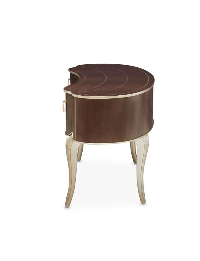 Vanity Desk Mirror Villa Cherrie Hazelnut Collection By Michael Amini