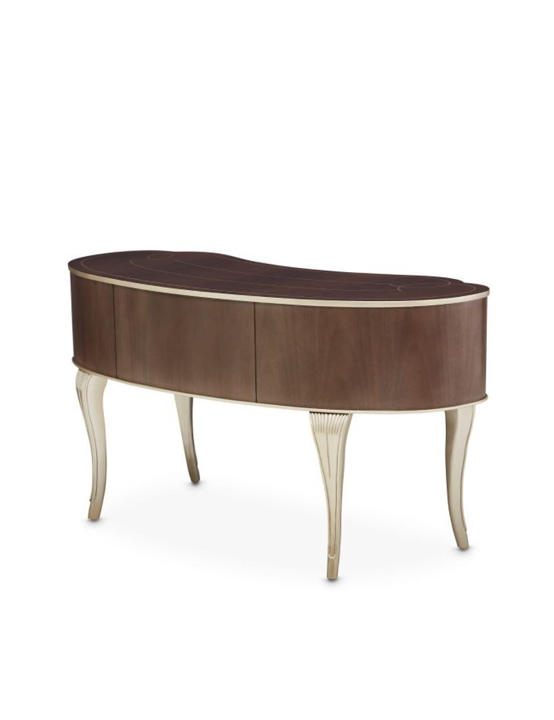 Vanity Desk Mirror Villa Cherrie Hazelnut Collection By Michael Amini