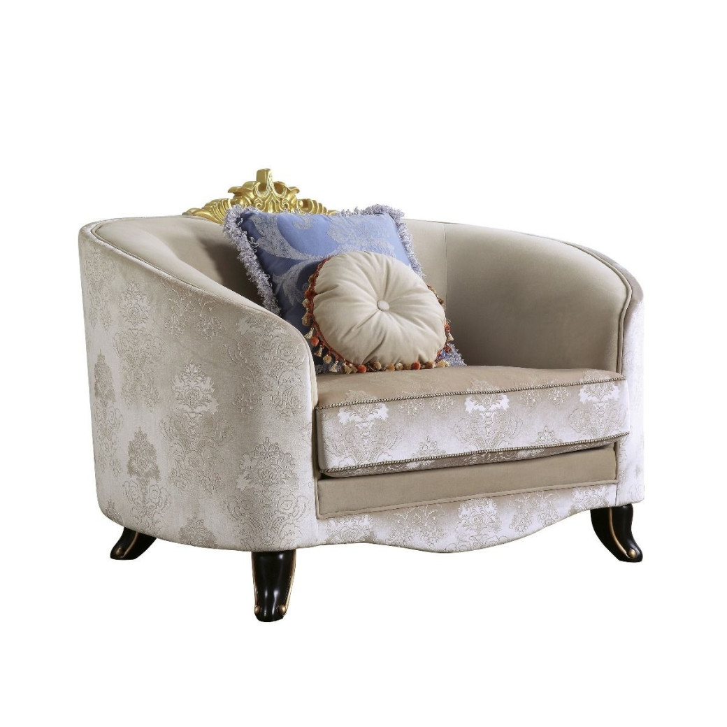 53945 Cream Fabric Sheridan Living Room Collection by Acme Furniture
