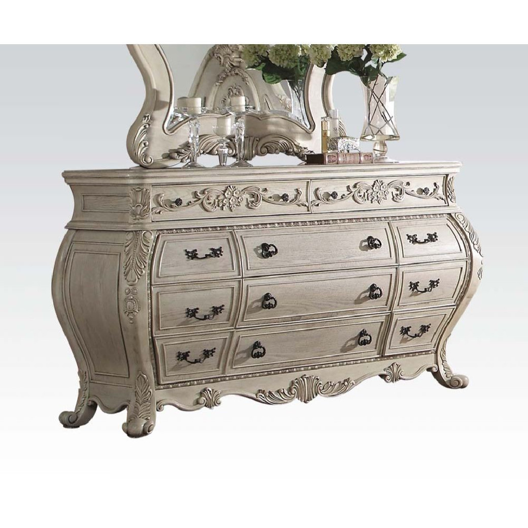 27010Q Bedroom Antique White Wash Finish Ragenardus Collection By Acme Furniture