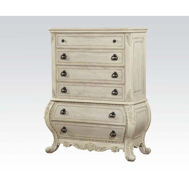 27010Q Bedroom Antique White Wash Finish Ragenardus Collection By Acme Furniture