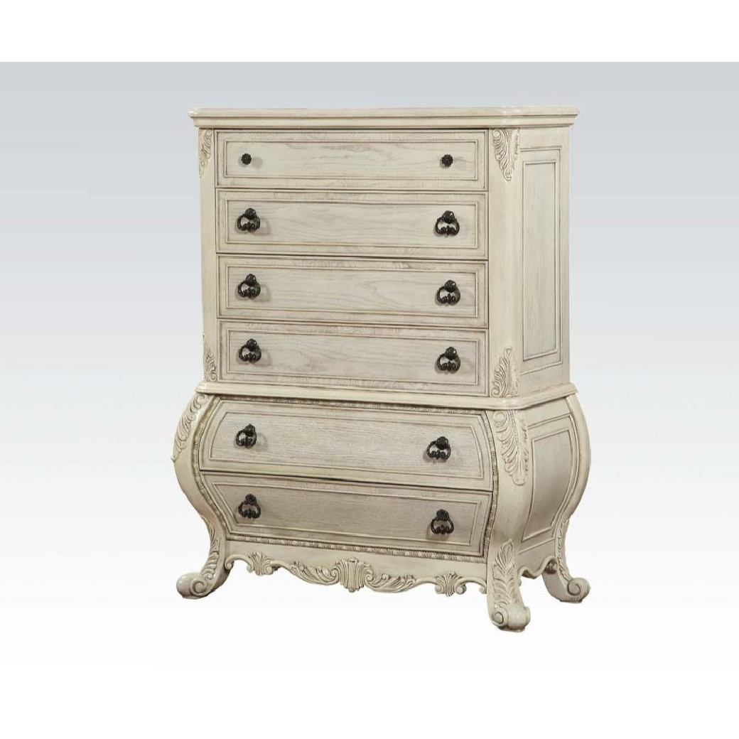 27010Q Bedroom Antique White Wash Finish Ragenardus Collection By Acme Furniture