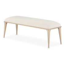 Bed Bench Medium Champagne Finish La Rachelle Collection By Michael Amini