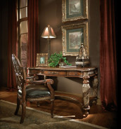 AICO Villa Valencia Writing Desk Chair in Classic Chestnut