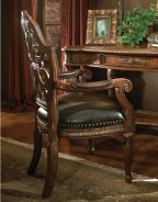 AICO Villa Valencia Writing Desk Chair in Classic Chestnut