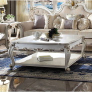 55465 Fabric / Antique Pearl Finish Oversized Sofa Picardy Collection by Acme Furniture