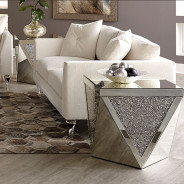 End Table Mirrored 1456H Montreal Collection By Michael Amini