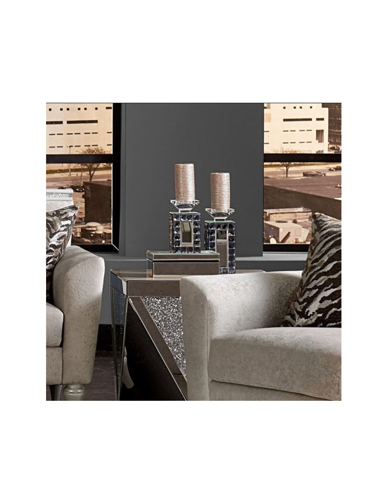 Aico Montreal Mirrored Candle Holder Large (6/Pack)