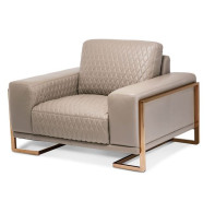 Gianna Leather Sofa - Lt. Coffee By Michael Amini