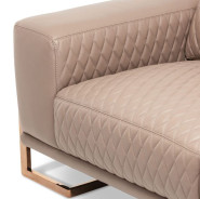Gianna Leather Sofa - Lt. Coffee By Michael Amini