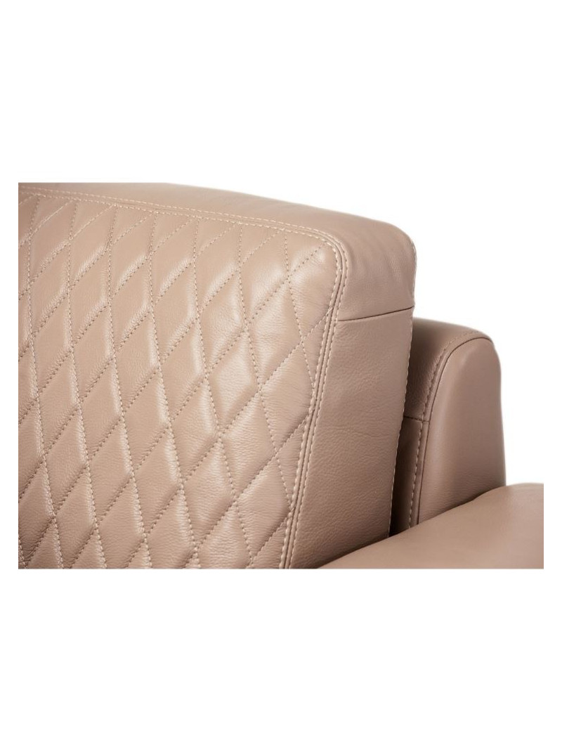 Gianna Leather Sofa - Lt. Coffee By Michael Amini