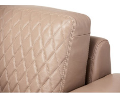Gianna Leather Sofa - Lt. Coffee By Michael Amini