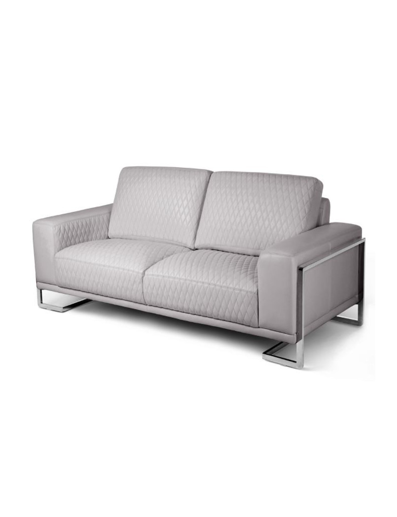 MiaBella Gianna Sofa L.Gray Stainless Steel By Michael Amini
